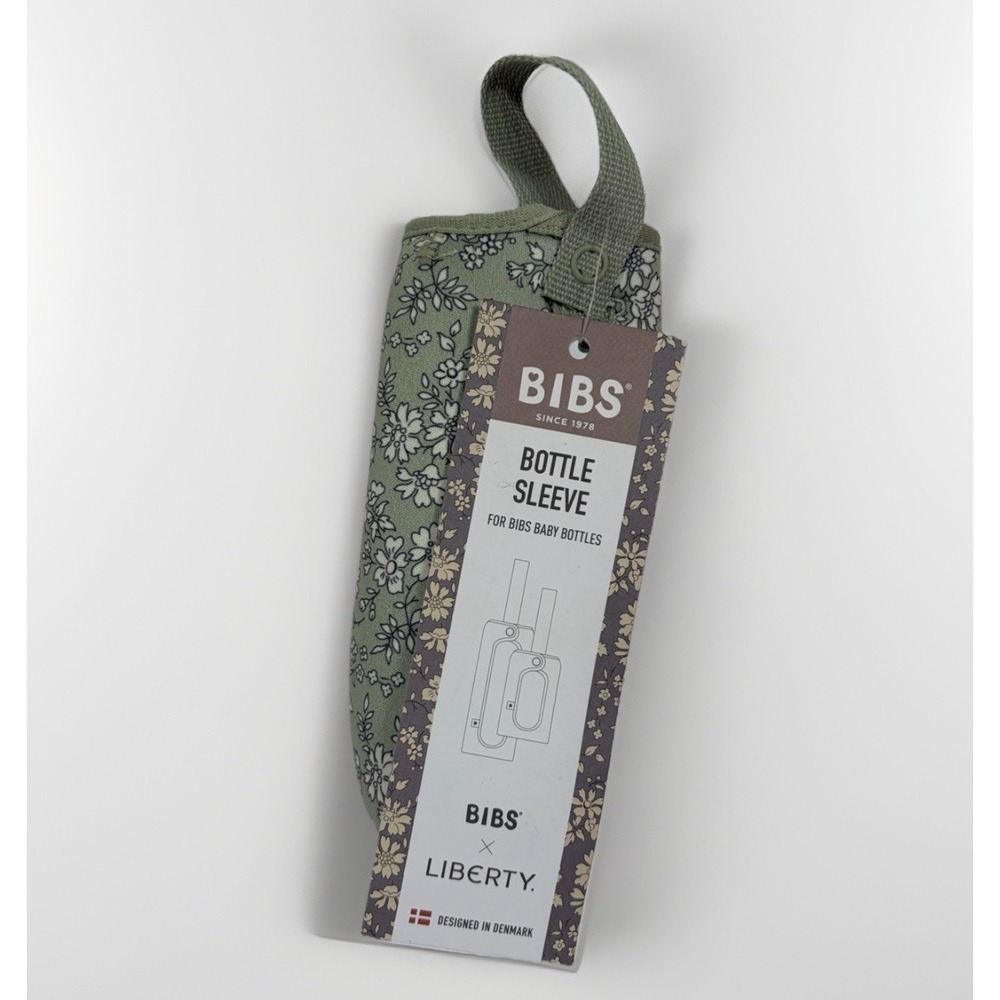 NWT‎ Bibs x Liberty Baby Bottle Sleeve Large Chamomile Lawn Capel Sage Denmark